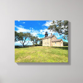 Old Field Point Lighthouse New York Wrapped Canvas Leinwanddruck