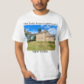 Old Field Point Lighthouse, New Yorker T - Shirt (Vorderseite)