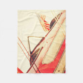 Old Fighter Airplane Patriot Red Fleecedecke (Vorderseite)