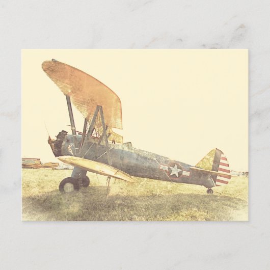 Old Fighter Biplane Airplanes Postcard Postkarte (Vorderseite)