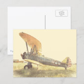 Old Fighter Biplane Airplanes Postcard Postkarte (Vorne/Hinten)