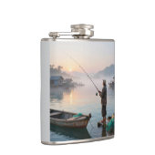 Old fisherman at sunrise flachmann (Rechts)