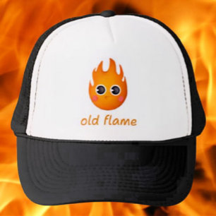 Old Flame Trucker Mütze – Süßes Wortspiel mit Flam