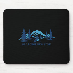Old Forge New York Ski Resort Skifahrer Mousepad