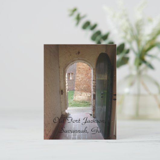 Old Fort Jackson, Savannah, Ga Postkarte (Stehend Vorderseite)