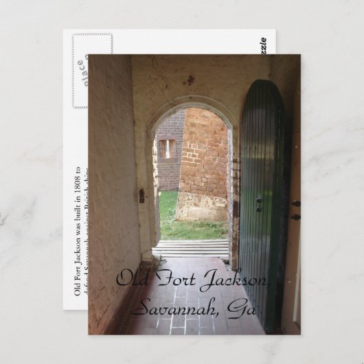 Old Fort Jackson, Savannah, Ga Postkarte (Vorne/Hinten)
