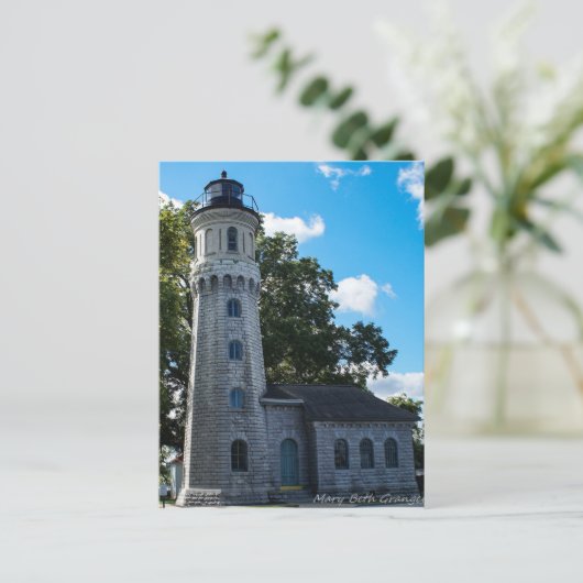 Old Fort Niagara Lighthouse Postkarte (Stehend Vorderseite)