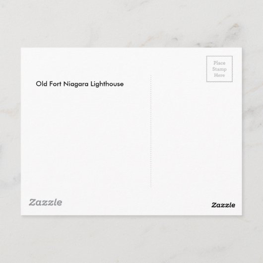 Old Fort Niagara Lighthouse Postkarte (Rückseite)