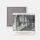 Old Fort William, Kalkutta Magnet (Vorderseite/Rückseite)