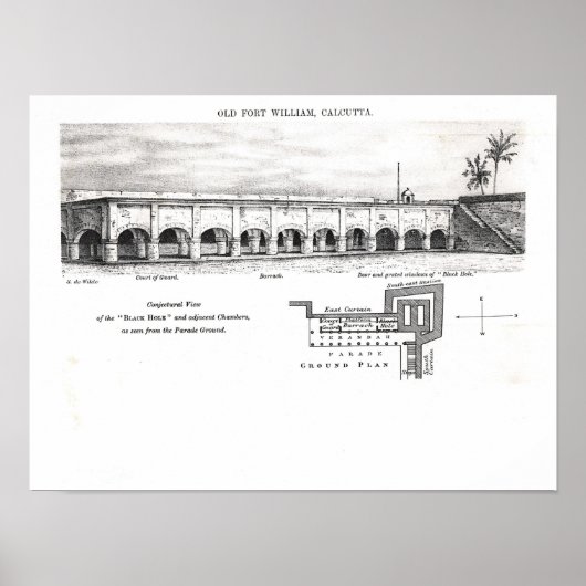 Old Fort William, Kalkutta Poster (Vorne)