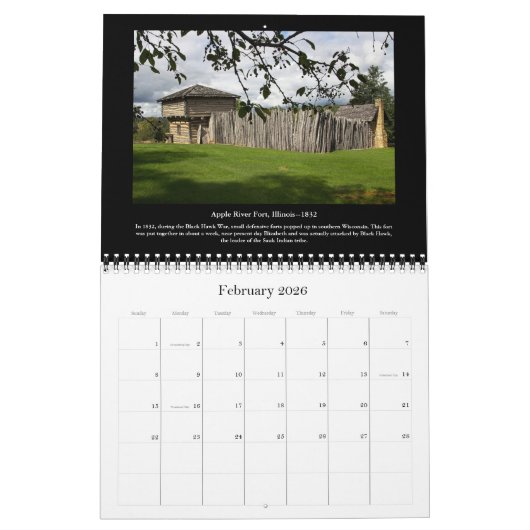 Old Forts in America Calendar Kalender (Feb 2026)