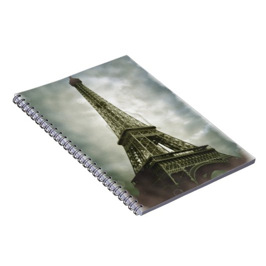 Old Foto Effect Eiffel Tower Paris Notizblock (Rechte Seite)