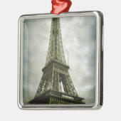 Old Foto Effect Eiffel Tower Paris Silbernes Ornament (Links)