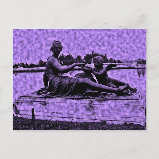 Old Foto Versailles Fountain Postkarte (Vorderseite)