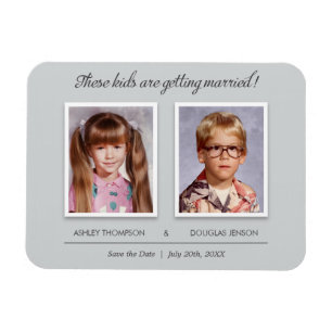 Old Foto Wedding Save the Date Magnet
