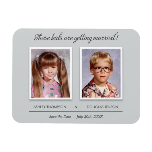 Old Foto Wedding Save the Date Magnet (Horizontal)
