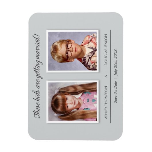 Old Foto Wedding Save the Date Magnet (Vertikal)