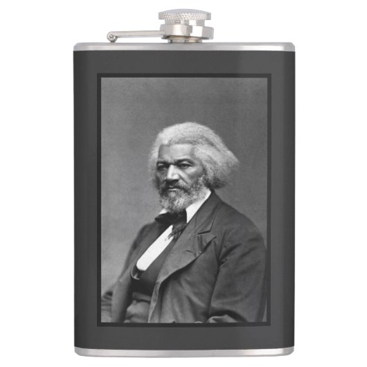 Old Fr3d3rick Bailey Douglas African American Hero Flachmann (Vorderseite)