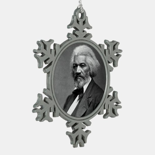 Old Fr3d3rick Bailey Douglas African American Hero Schneeflocken Zinn-Ornament (Links)