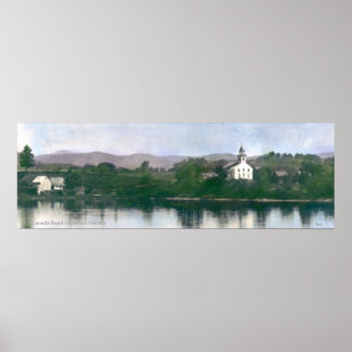 Old Free Meeting House in Bingham, Maine Poster