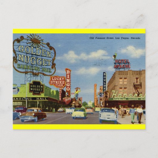 Old Fremont St., Las Vegas Vintag Postkarte (Vorderseite)
