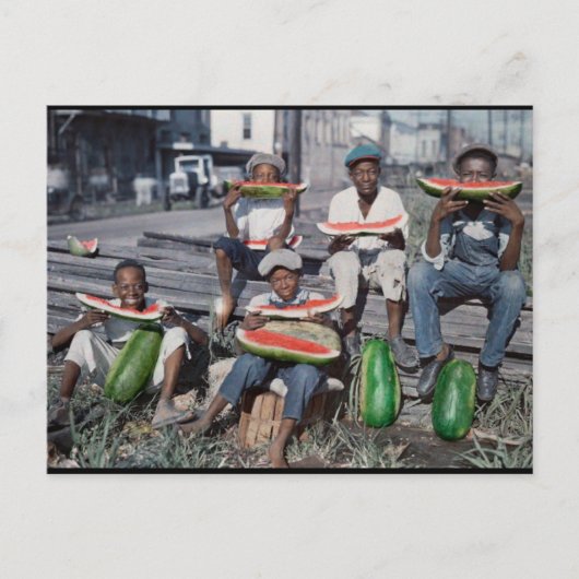 Old French Market, New Orleans Watermelon Sales Postkarte (Vorderseite)