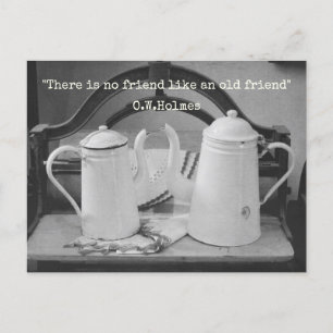 "Old Friend" Vintage Feinkostwaren Kaffee/Teebeute Postkarte