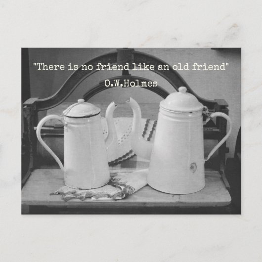 "Old Friend" Vintage Feinkostwaren Kaffee/Teebeute Postkarte (Vorderseite)