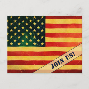 Old Friends American Flag Wiedersehen Einladung