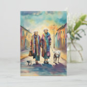 Old Friends Grußkarte Dankeskarte (Stehend Vorderseite)