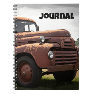 Old Funny Truck Vintag Classic Art Journal Notizblock