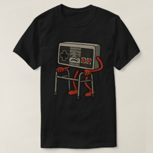 Old Gamer Forever   Videospielcontroller rückgängi T-Shirt