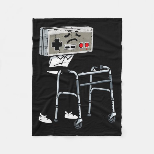 Old Gaming Controller Walker Funny Gamer Men Women Fleecedecke (Vorderseite)