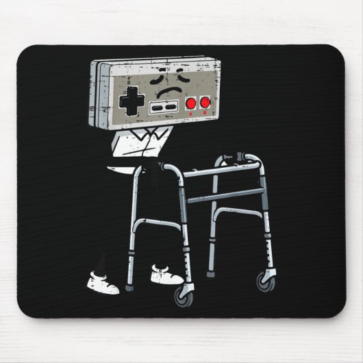 Old Gaming Controller Walker Funny Gamer Men Women Mousepad (Vorne)