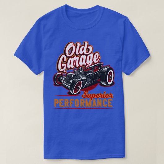 Old Garage Frisierte Auto California T-Shirt (Design vorne)