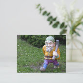Old Garden Gnome Pitman Postkarte (Stehend Vorderseite)