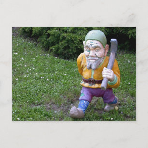 Old Garden Gnome Pitman Postkarte