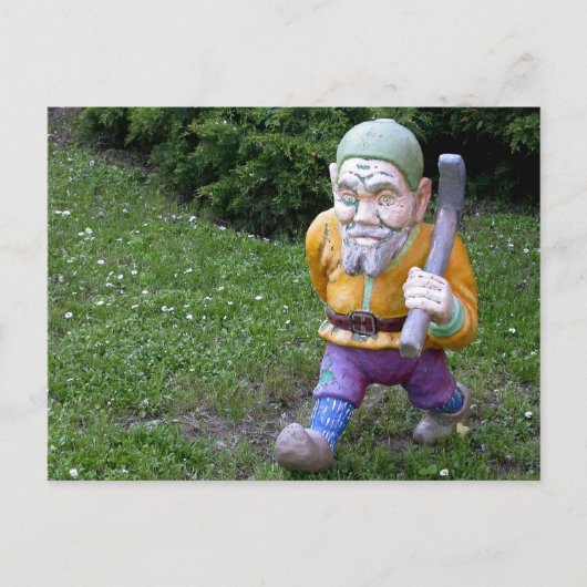 Old Garden Gnome Pitman Postkarte (Vorderseite)