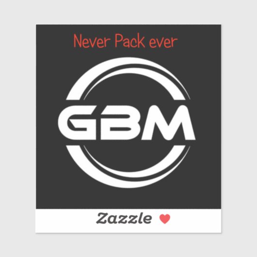 OLD gbm Sticker with motto (Blatt)