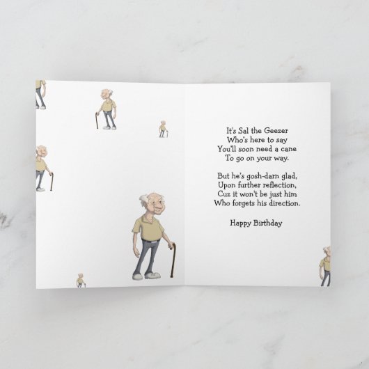Old Geezer Age Burn Karte (Innenseite)