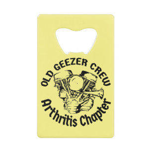 Old Geezer Crew Arthritis Kapitel Pan # Geldbeutel Flaschenöffner