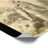 Old Geisha Foto um den Winter 1885 Poster (Ecke)