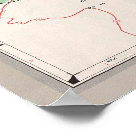 Old George Washington National Forest Map (1964) Poster (Ecke)