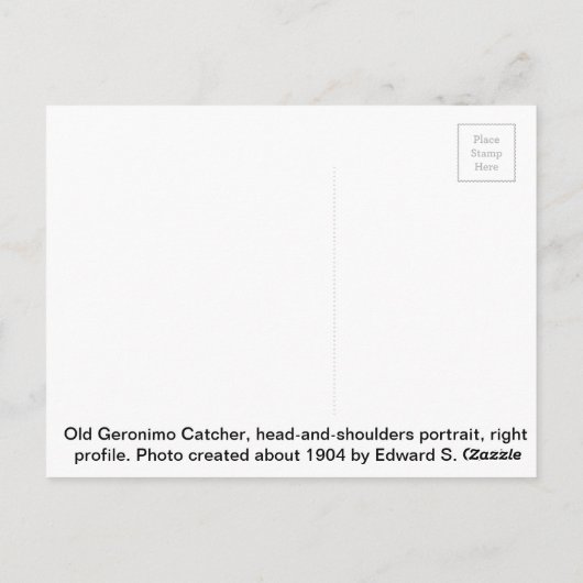 Old Geronimo Catcher Postkarte (Rückseite)