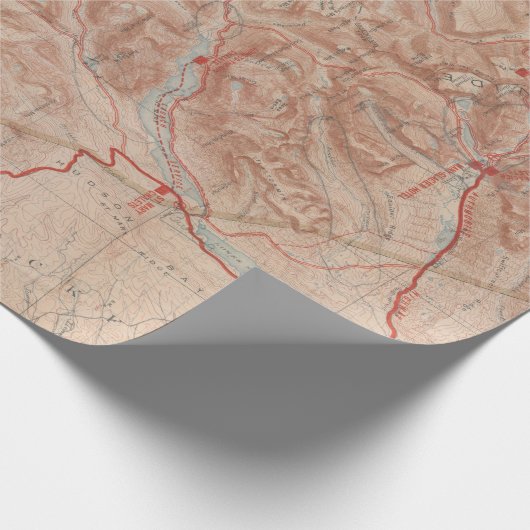 Old Glacier National Park Map (1914)  Geschenkpapier (Ecke)