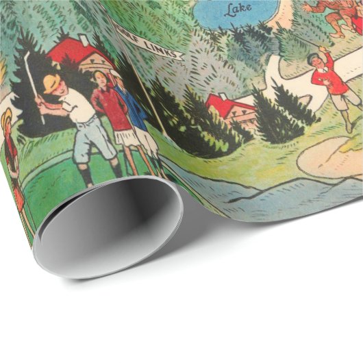 Old Glacier National Park Map (1925) Geschenkpapier (Rolleneckpunkt)