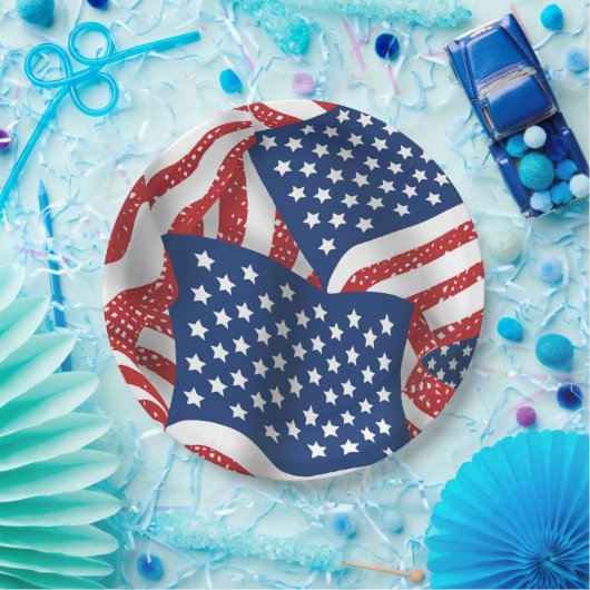Old Glory All American - USA Flag Pappteller (Party)