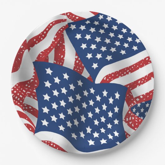 Old Glory All American - USA Flag Pappteller (Vorderseite)