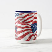Old Glory All American - USA Flag Patroit Zweifarbige Tasse (VorderseiteRechts)