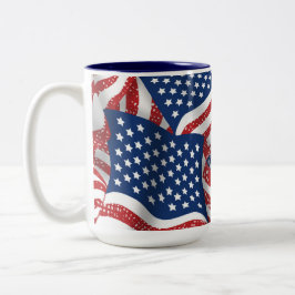 Old Glory All American - USA Flag Patroit Zweifarbige Tasse